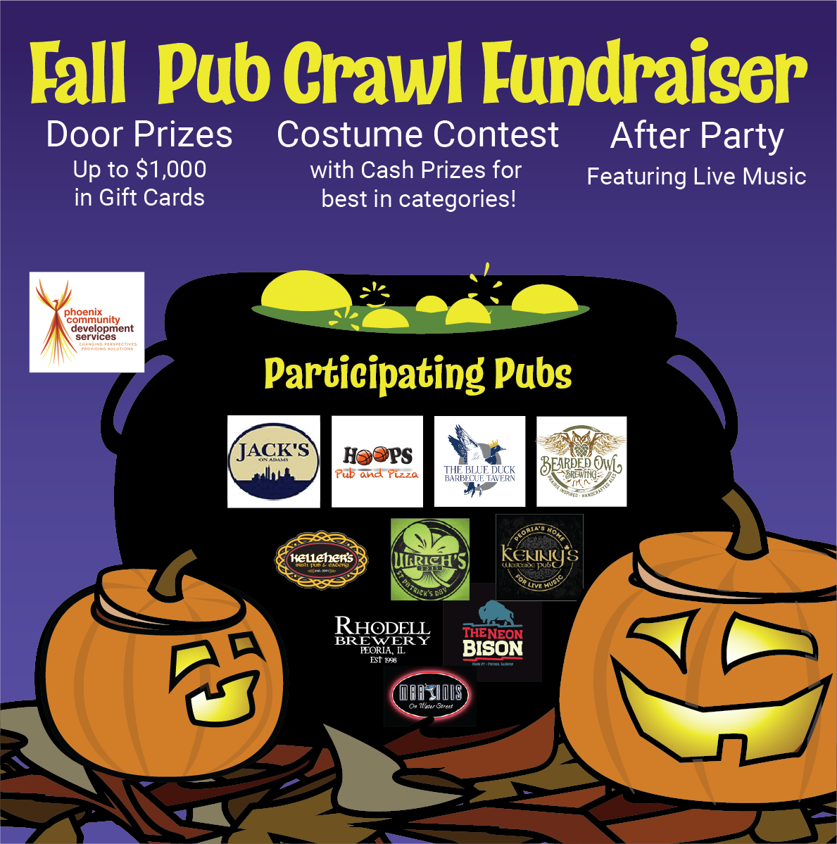 Fall Halloween Pub Crawl 2022 Phoenix Community Development Services